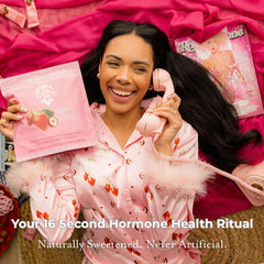 On-the-go wellness concept with Iris daily packets for busy lifestyles