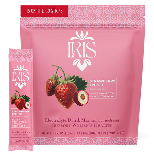 Iris Women’s Hormonal Health bottle front showing hydration support for daily energy