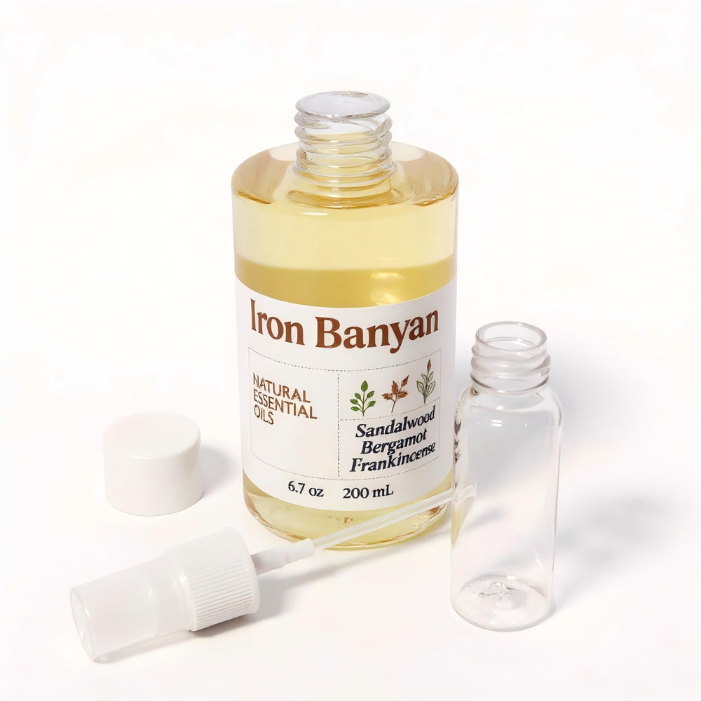 Iron Banyan office diffuser setup for calm focus
