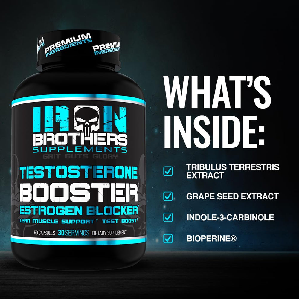 Iron Brothers bottle on desk illustrating daily supplement routine.