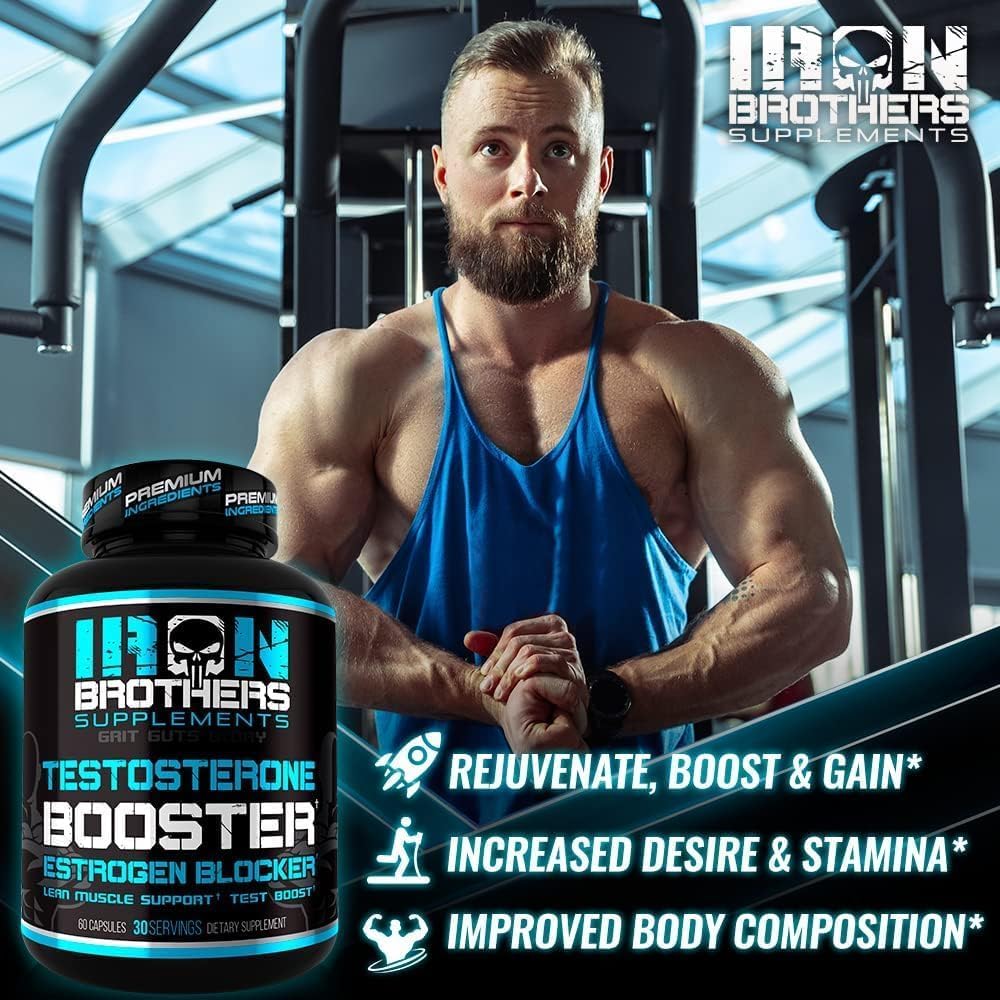 Vegan capsules from Iron Brothers arranged for a clean daily routine.