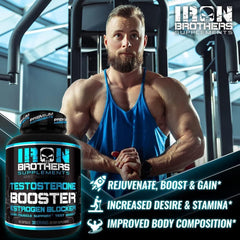 Vegan capsules from Iron Brothers arranged for a clean daily routine.