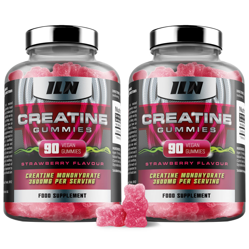 Iron Labs Nutrition Creatine Gummies bottle closeup highlights premium quality.