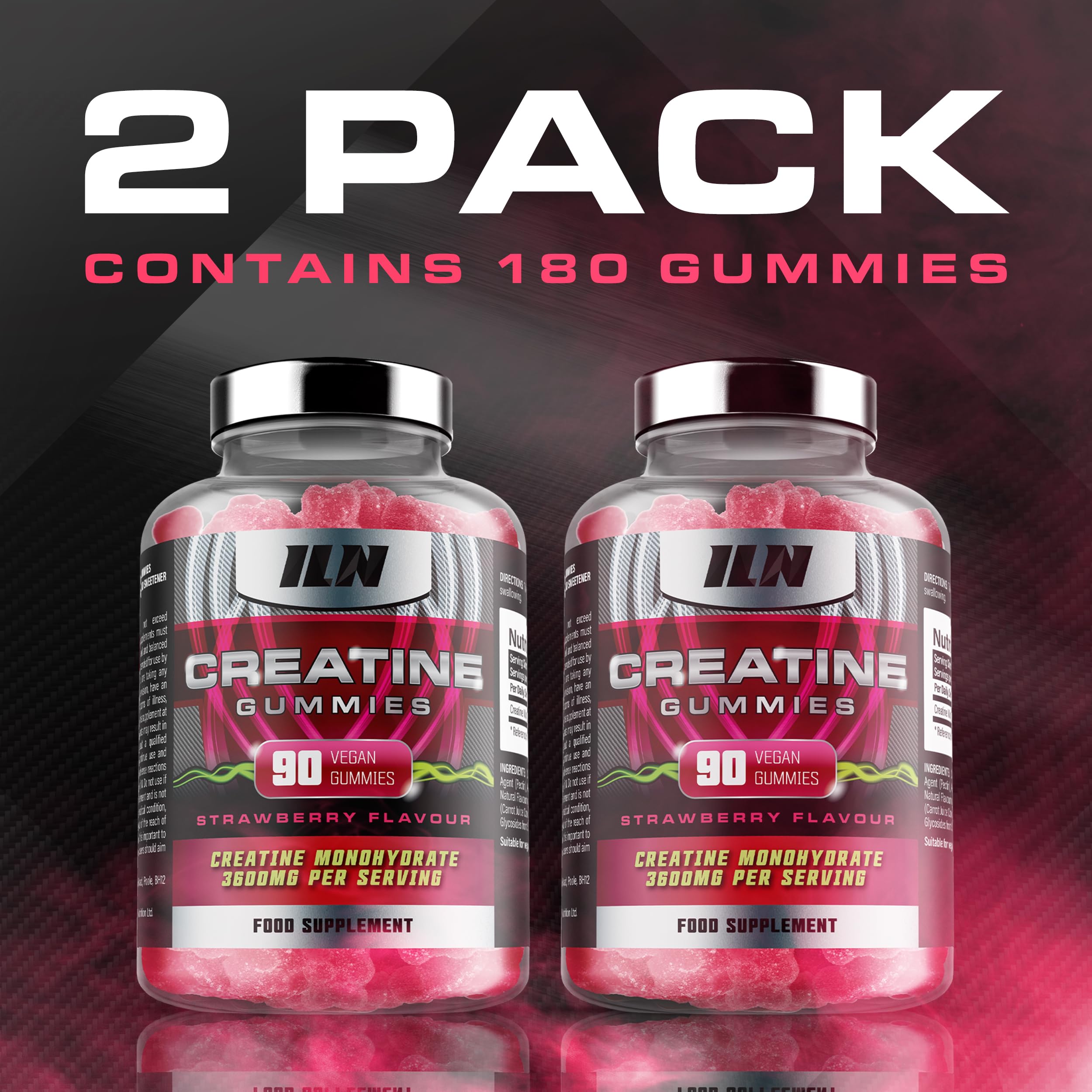 Iron Labs Nutrition Creatine Gummies chewy texture for easy daily intake.