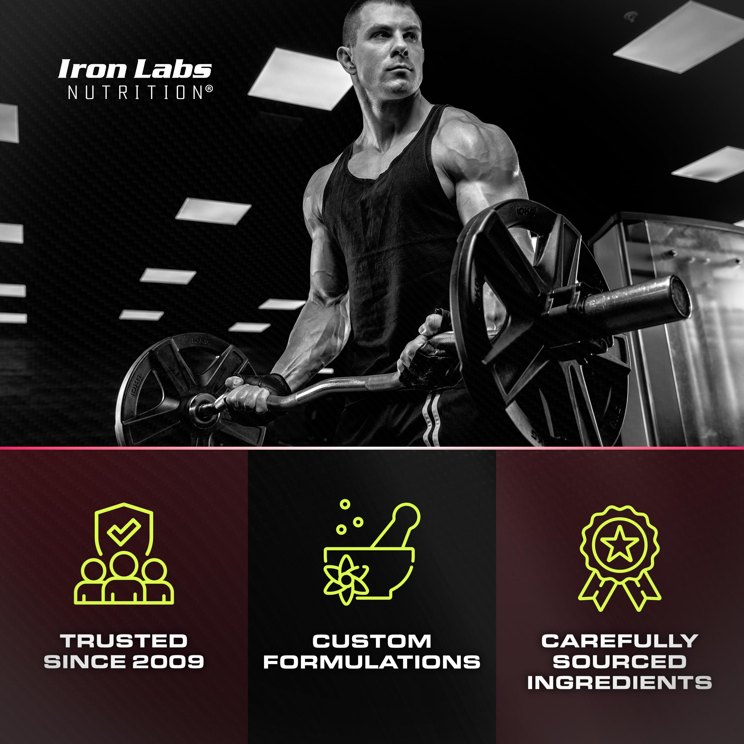 Iron Labs Nutrition Creatine Gummies vegan formula for plant-based diets.