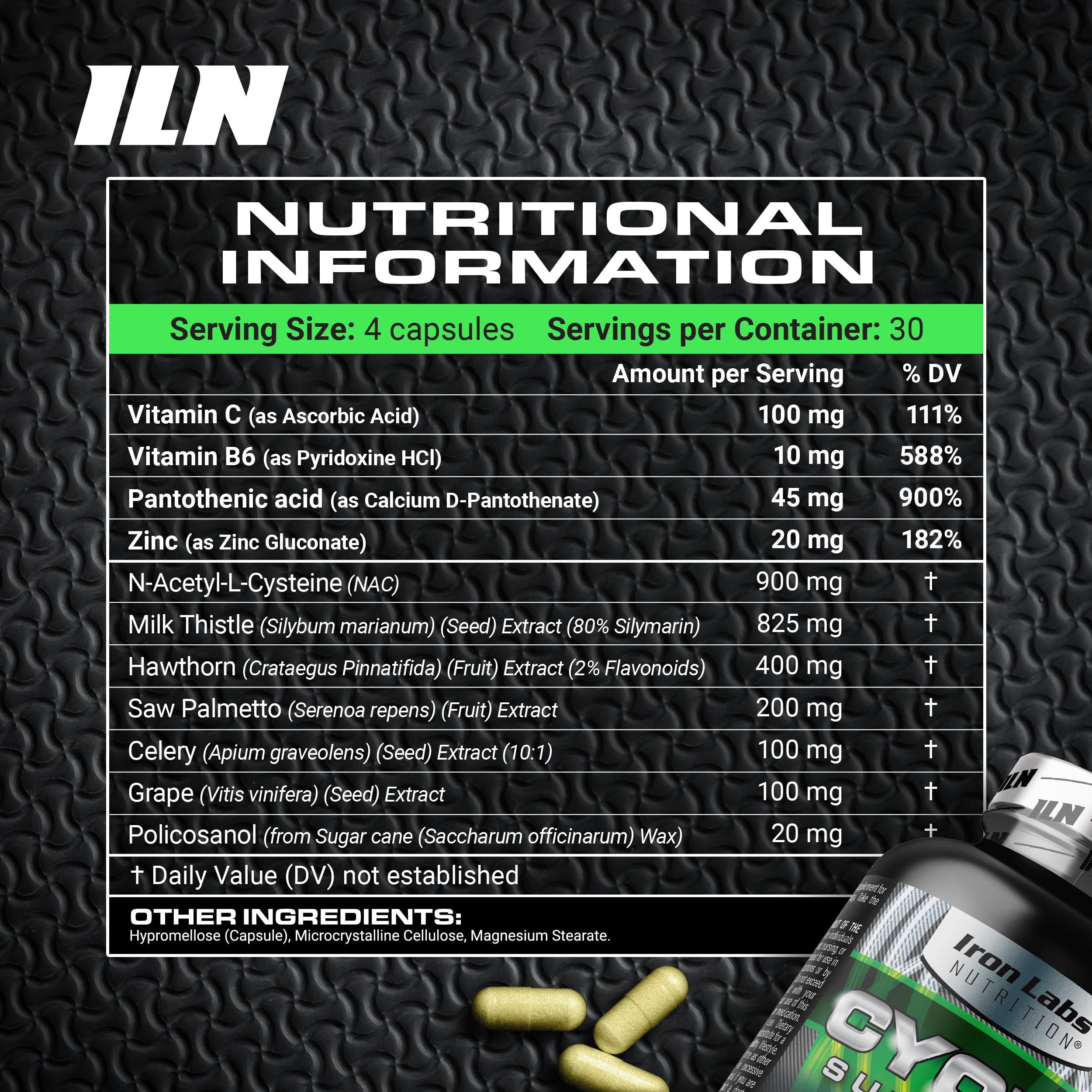 Iron Labs Nutrition Cycle Support Plus NAC capsules ready for daily training use.