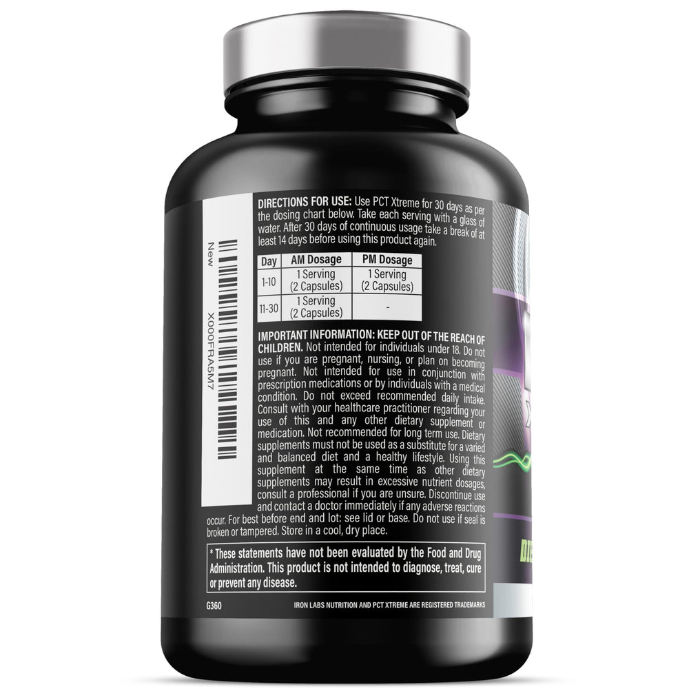 Iron Labs Nutrition PCT Xtreme US-made facility seal for quality.