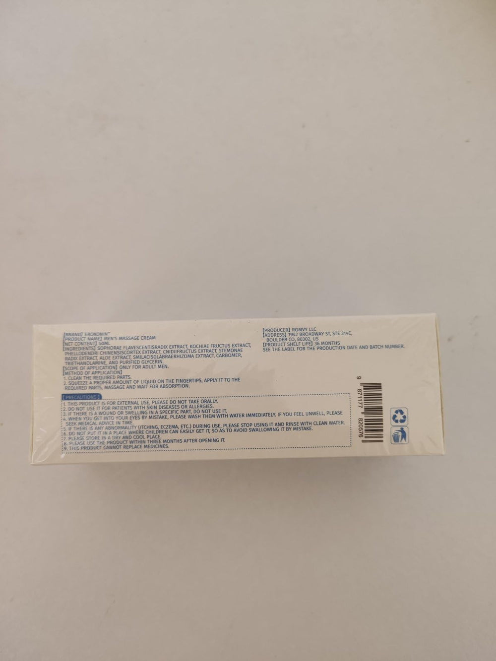 Irvy Med3000 Gel for Men absorbs quickly.