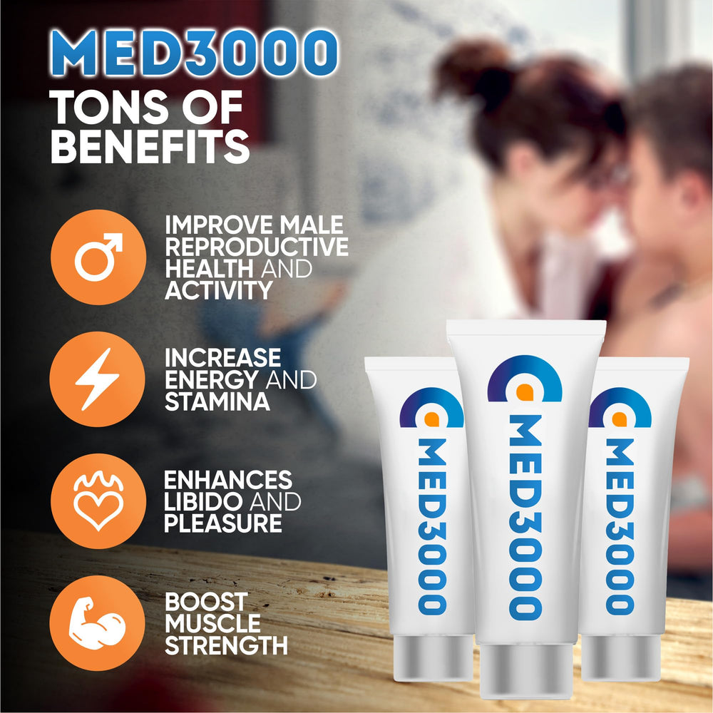 Irvy Med3000 Gel for Men packaging highlights natural ingredients for skin-friendly care.