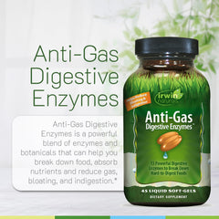 Irwin Naturals Anti-Gas Digestive Enzymes bioavailability-boost highlights absorption