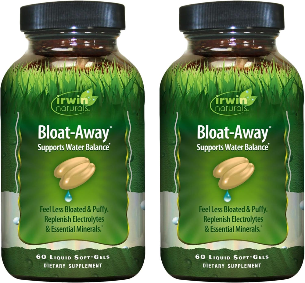 Irwin Naturals Bloat-Away bottle front showing water balance support