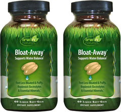Irwin Naturals Bloat-Away bottle front showing water balance support