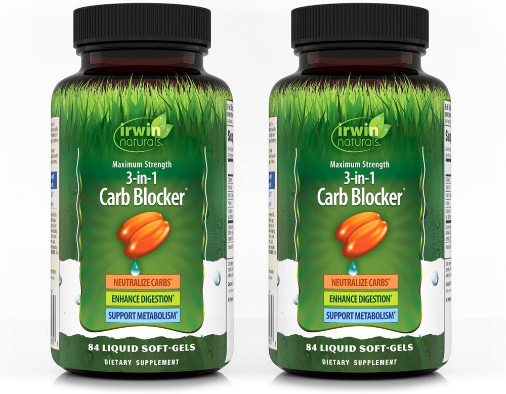Irwin Naturals Carb Blocker bottle front with label.
