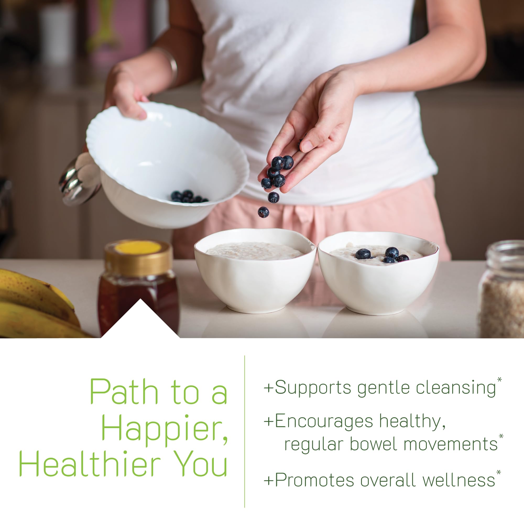 Packaging highlights triphala and psyllium within the Colon Flush formula.
