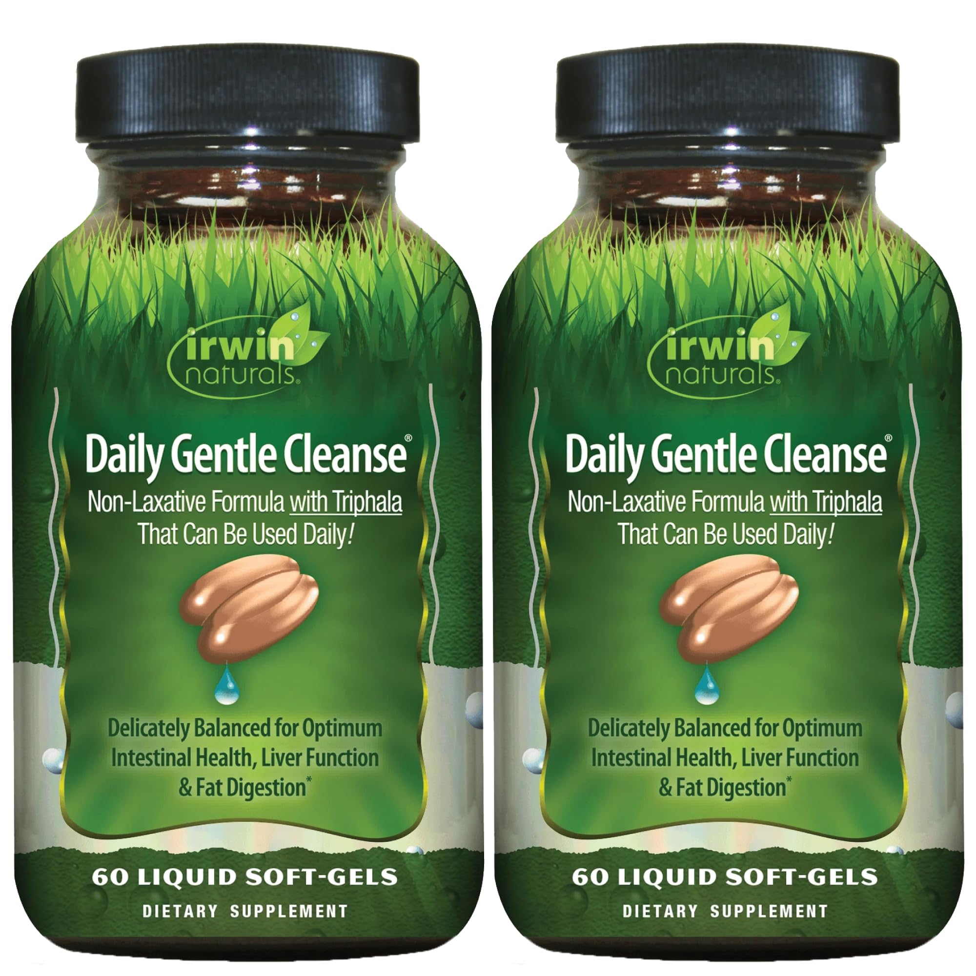 Irwin Naturals Daily Gentle Cleanse bottle for daily digestive support.