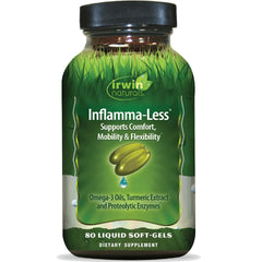 Irwin Naturals Inflamma-Less bottle front view for daily comfort support