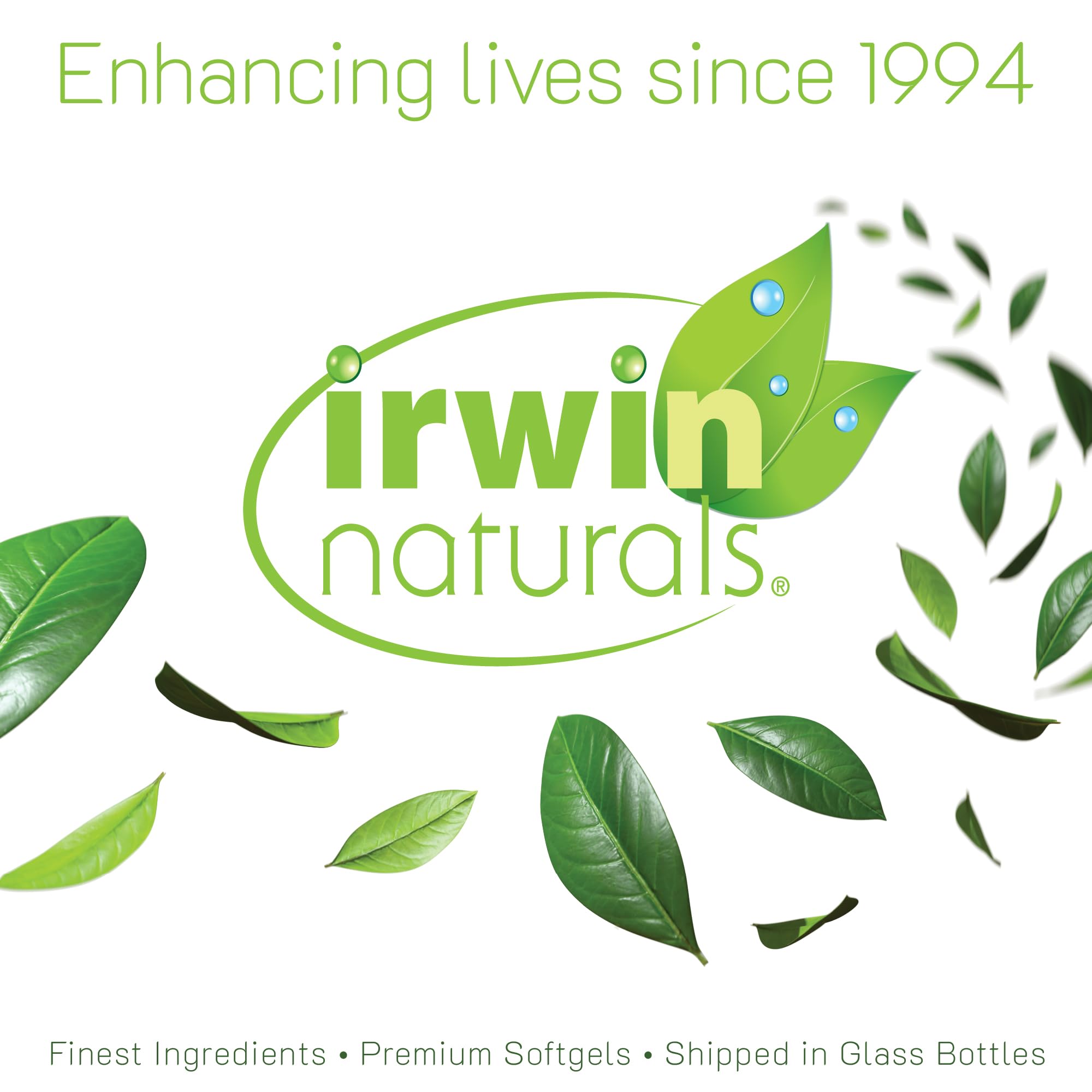 Irwin Naturals quality assurance badge signals product integrity.