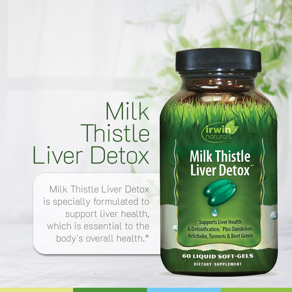 Irwin Naturals Milk Thistle Liver Detox bottle packaging ready for display