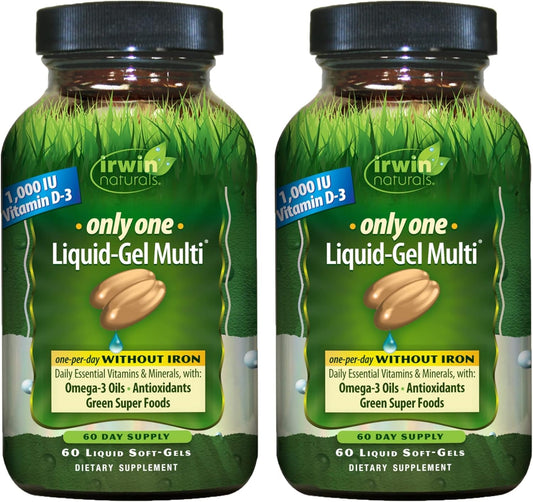 Irwin Naturals Only One bottle ready for daily nutrition on the go.