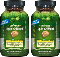 Irwin Naturals Only One bottle ready for daily nutrition on the go.