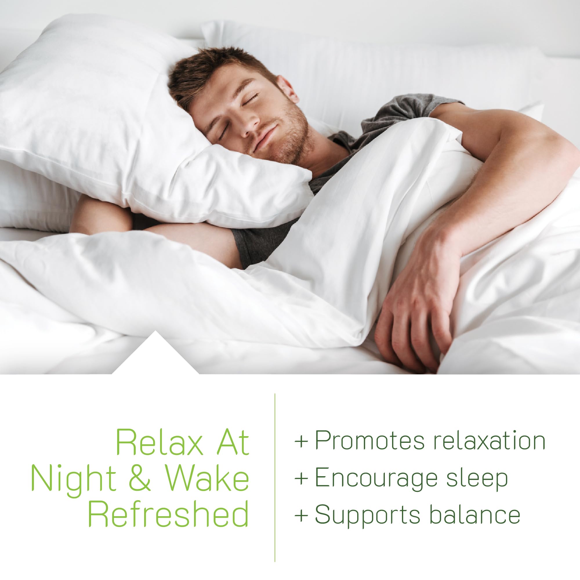 Power to Sleep PM label detail highlighting melatonin and calming botanicals