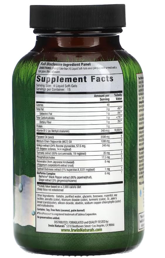 Irwin Naturals softgels pouring into hand for quick daily energy support