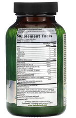 Irwin Naturals softgels pouring into hand for quick daily energy support