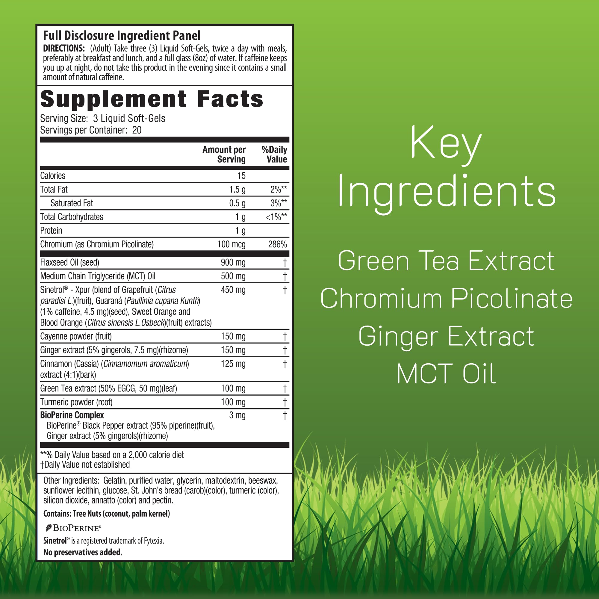 Thermo-Burn ingredient label close-up highlighting transparent formula