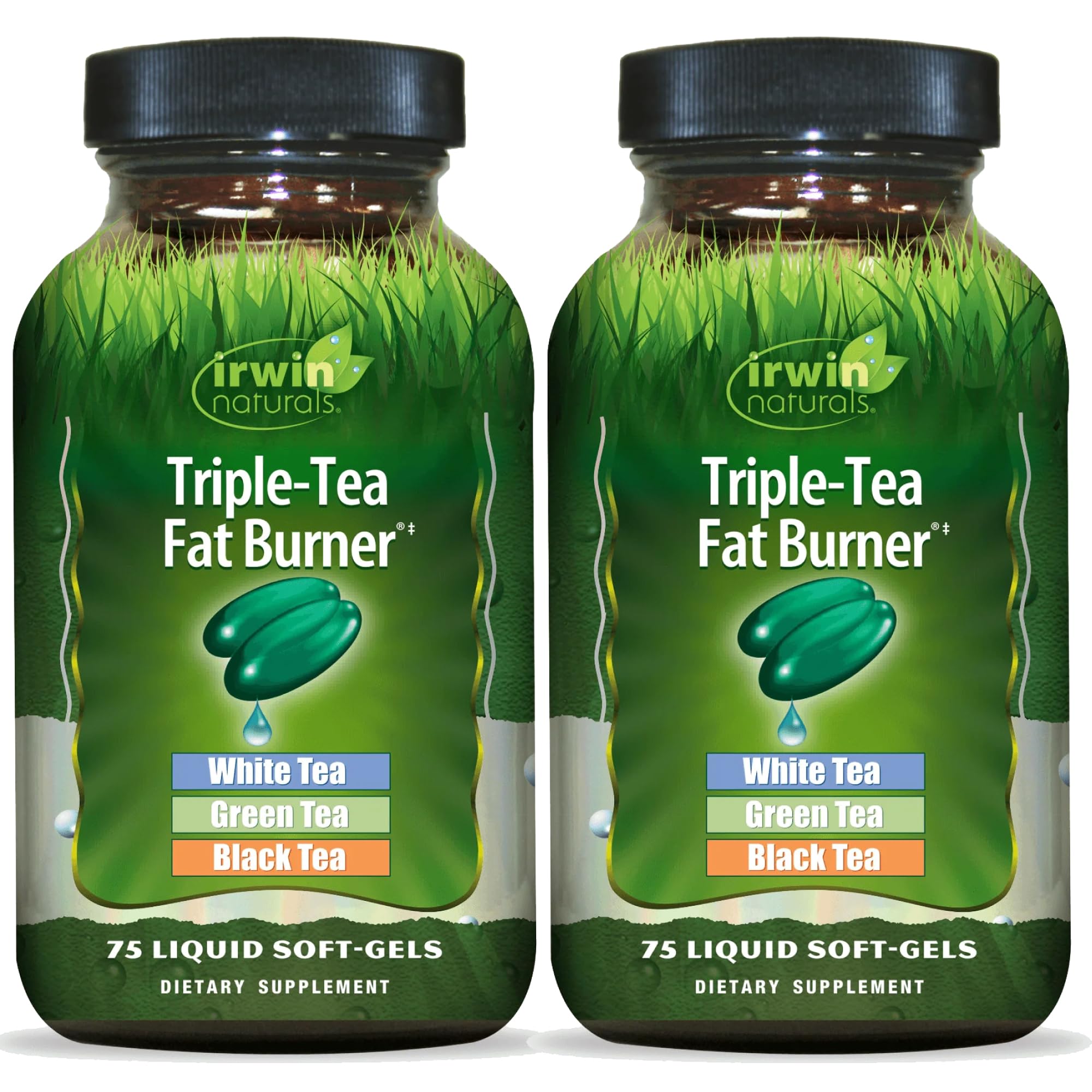 Irwin Naturals Triple-Tea Fat Burner bottle supports daily energy during workouts