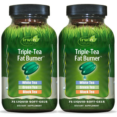 Irwin Naturals Triple-Tea Fat Burner bottle supports daily energy during workouts