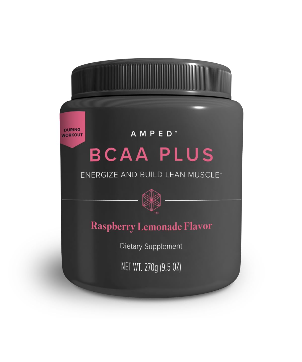 Isagenix AMPED BCAA Plus bottle ready for intra-workout endurance.
