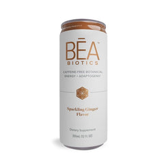 Isagenix BEA Biotics ginger sparkling bottle highlighting digestive wellness