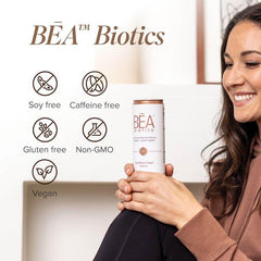 Isagenix BEA Biotics probiotic blend bottle emphasizing gut health support