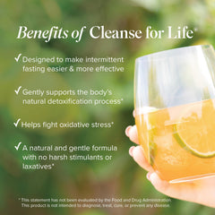 Isagenix Cleanse for Life morning routine setup with glass and spoon.