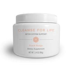 Isagenix Cleanse for Life Peach Mango bottle — ready-to-mix daily cleanse with no laxatives