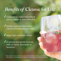 Isagenix Cleanse for Life powder swirling in a glass of water