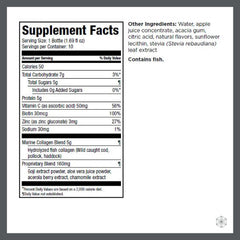 Isagenix Collagen Elixir bottle side view highlighting convenient 50 mL container.