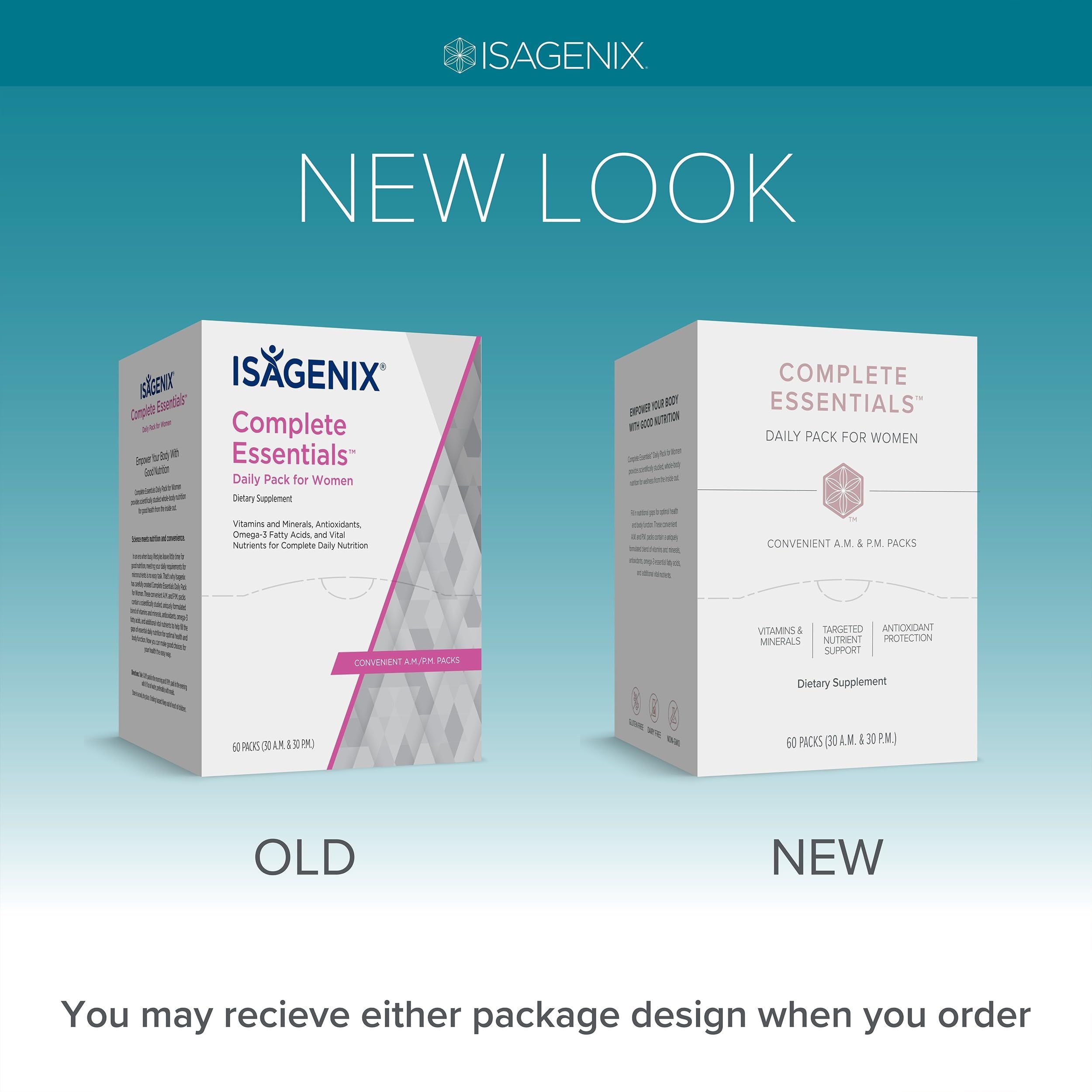 Isagenix Complete Essentials Women omega-3 capsules add healthy fats to your routine.