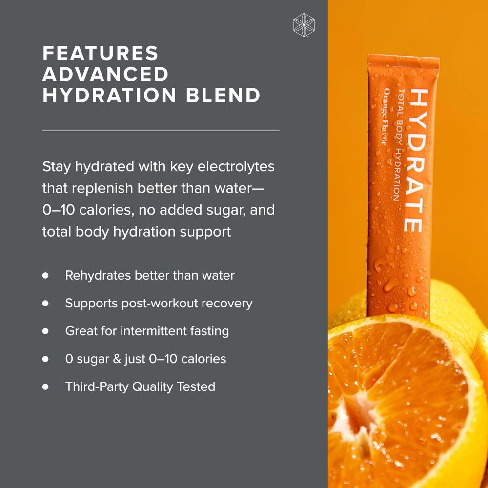 Isagenix Hydrate bottle with sticks, ideal for travel and workouts.