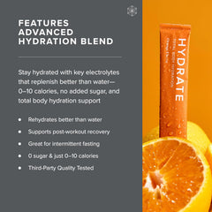 Isagenix Hydrate bottle with sticks, ideal for travel and workouts.