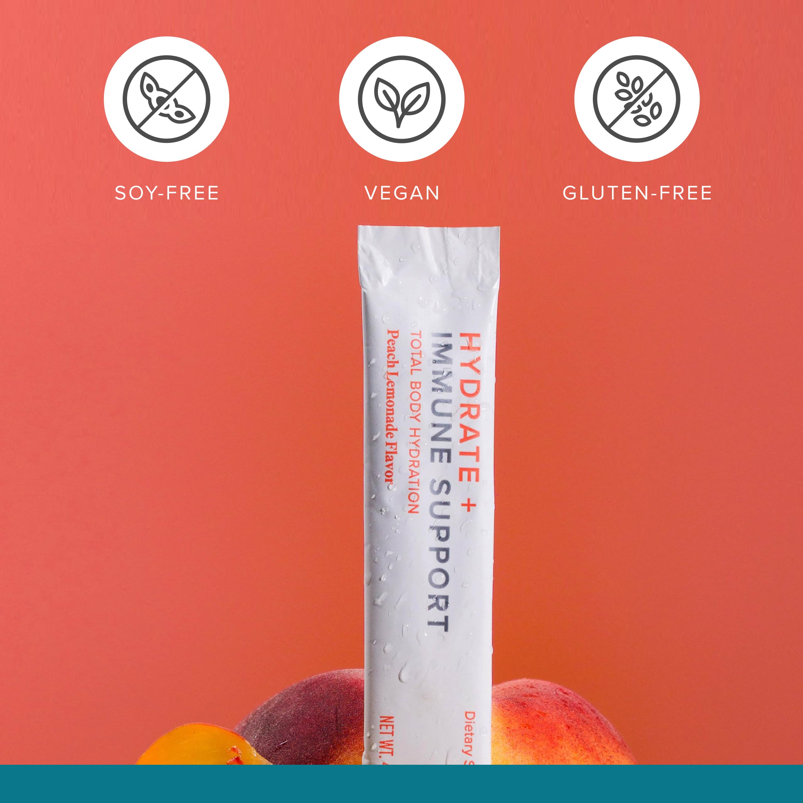 Isagenix Hydrate Immune Label Closeup emphasizes clean ingredients and no added sugar.