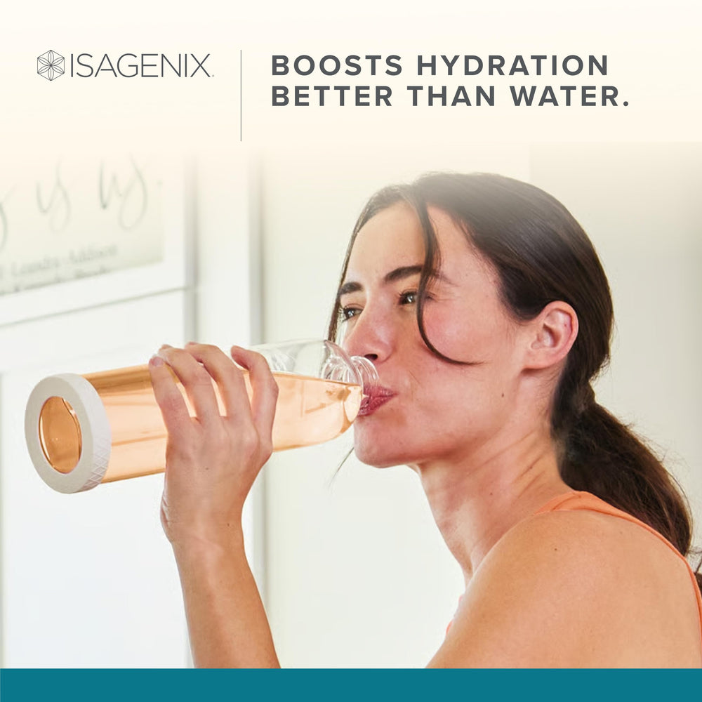 Isagenix Hydrate raspberry stick close-up offering a low-calorie flavor boost.