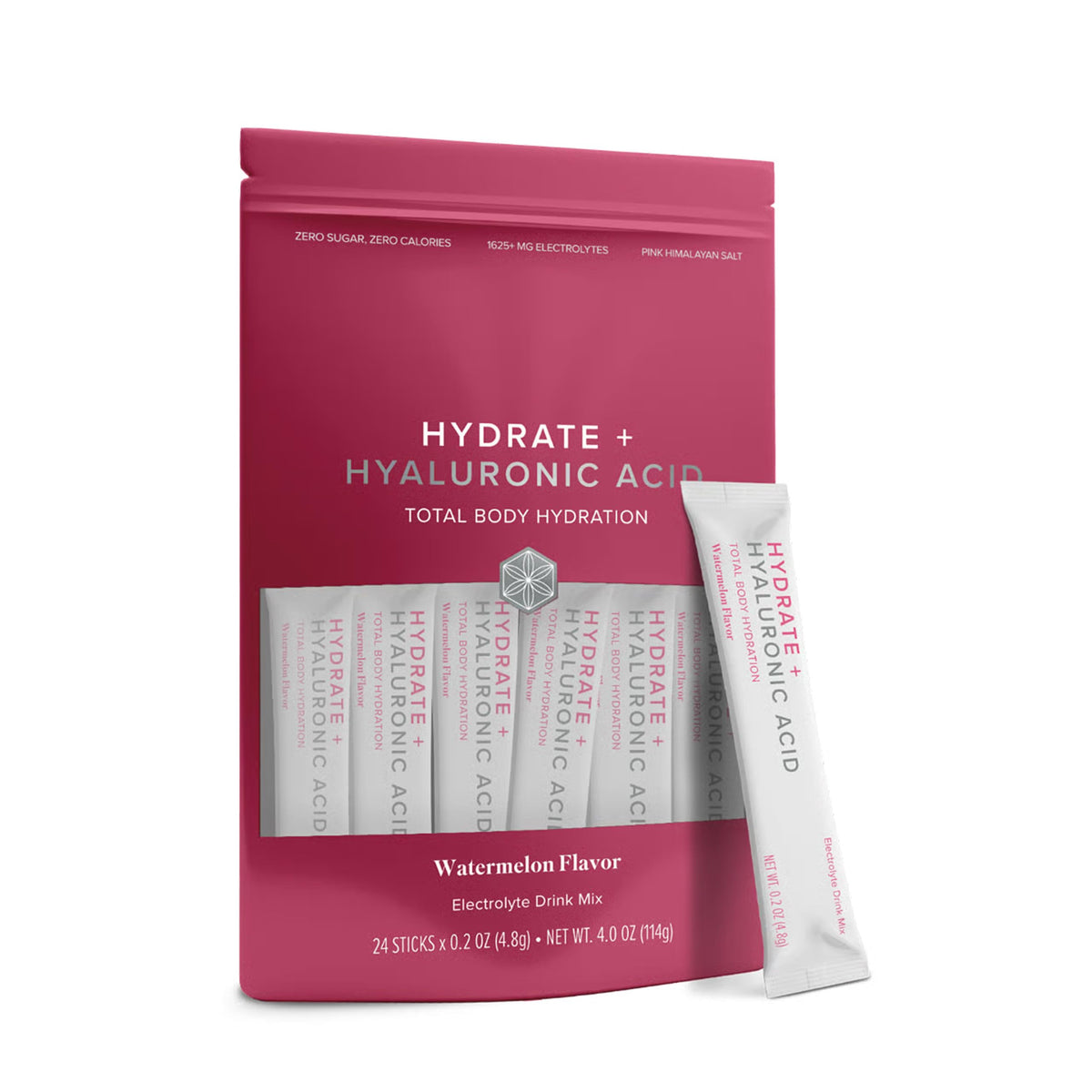 Isagenix Hydrate watermelon stick for on the go hydration and skin support.