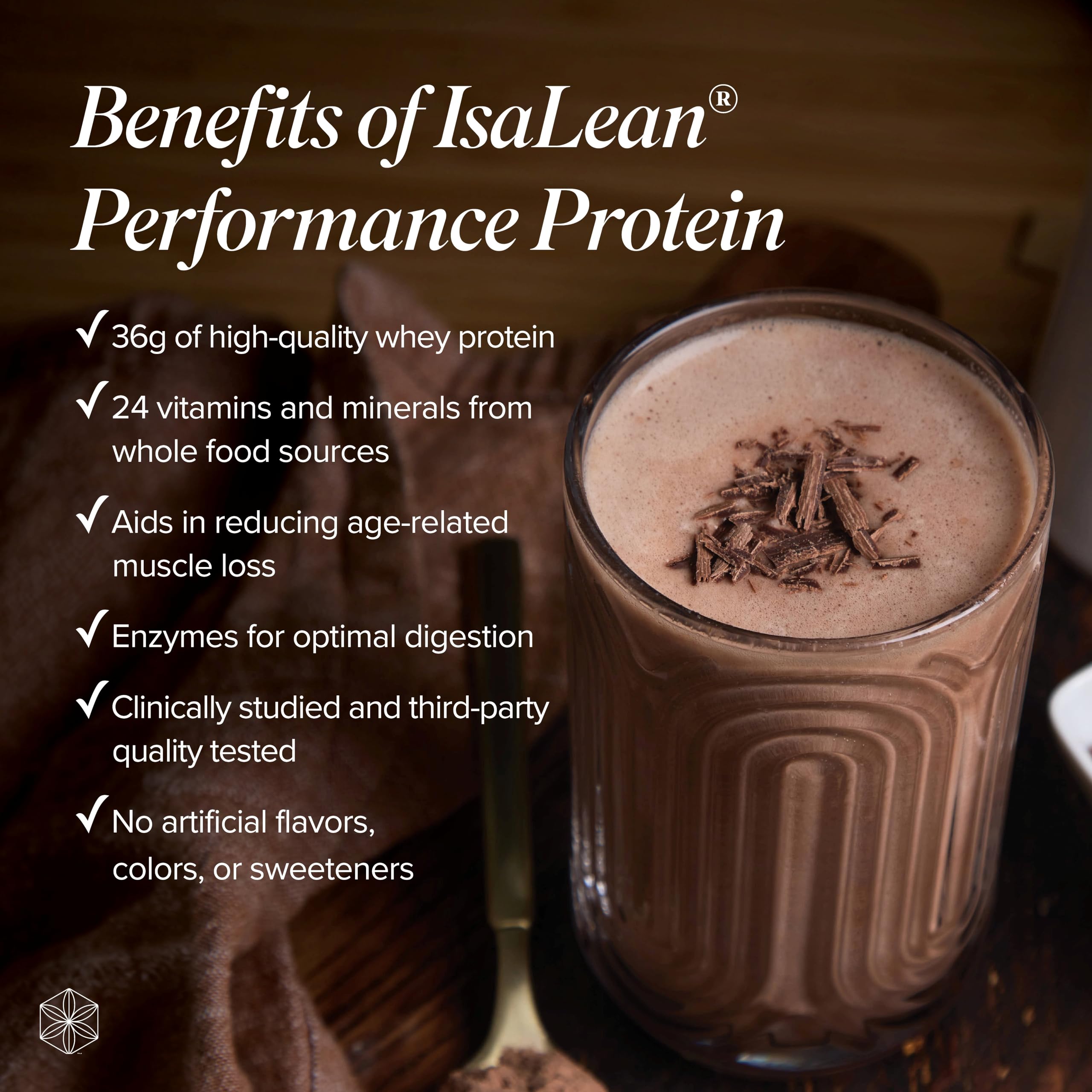 Isagenix IsaLean ingredients visual showing plant-based vitamins for balanced nutrition
