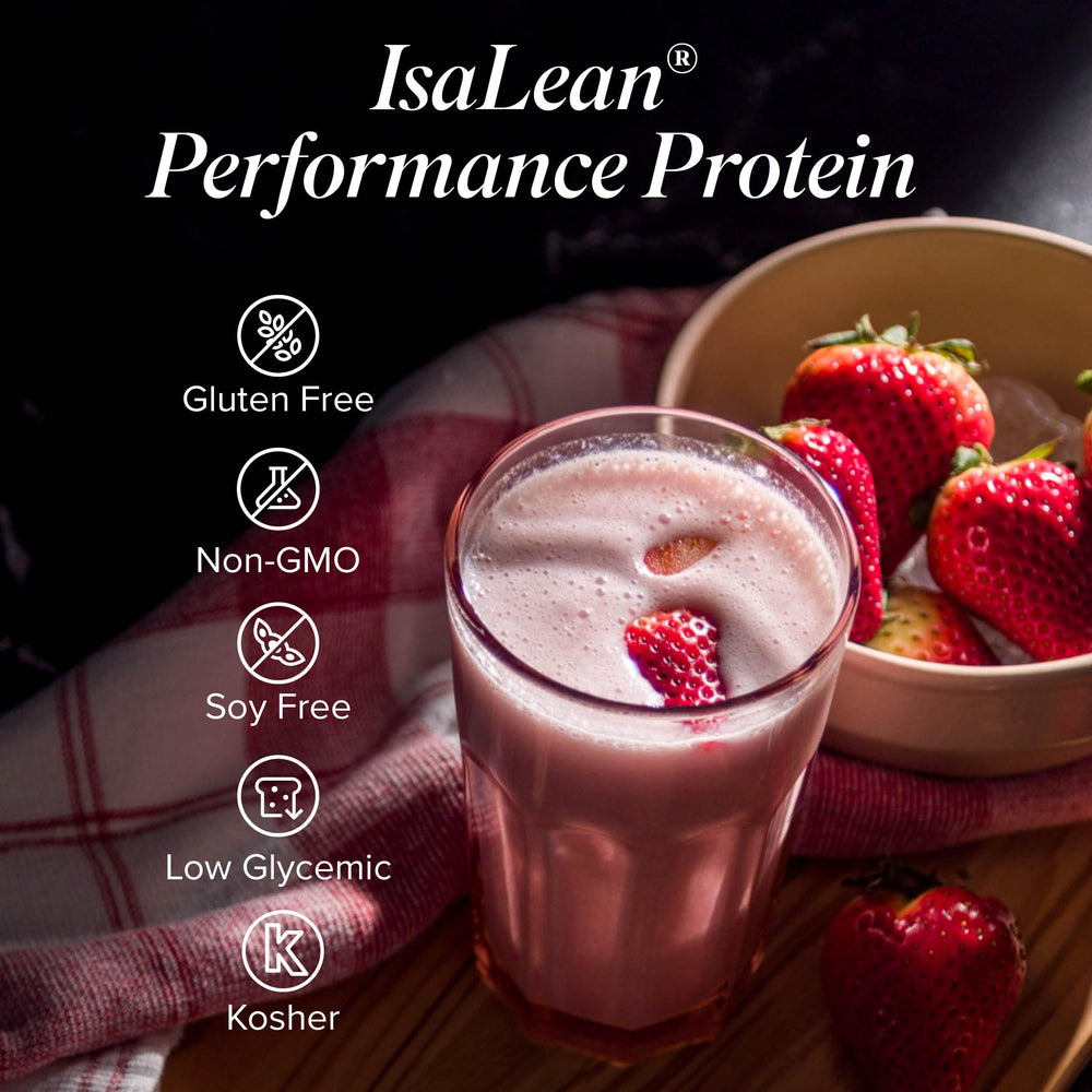 Isagenix IsaLean shake enjoyed as a quick breakfast or post-workout snack