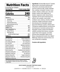 Isagenix IsaLean Shake serving cup with nutrition panel for 24 vitamins