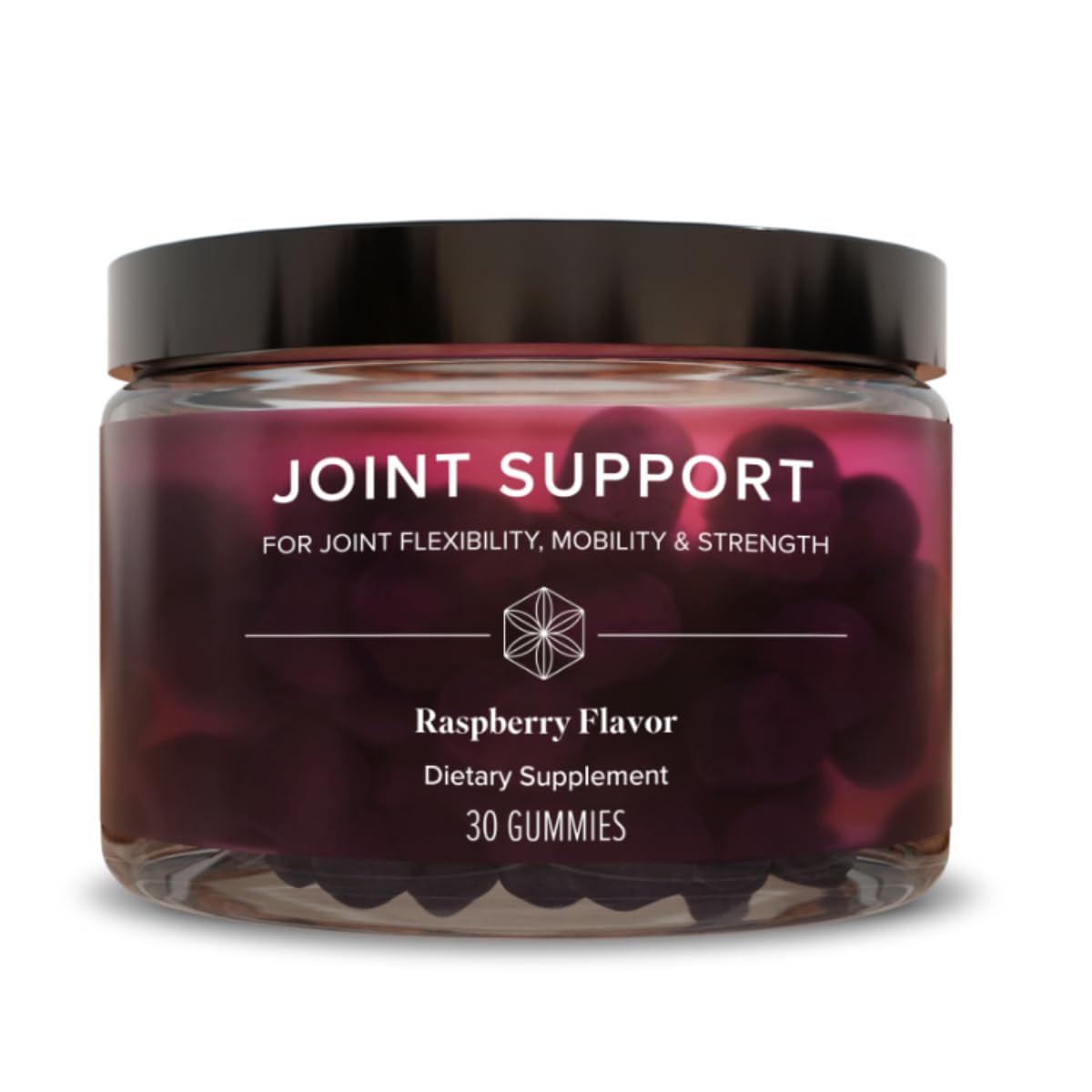 Isagenix Joint Support gummies raspberry bottle showing daily mobility support