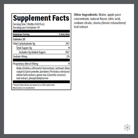 Isagenix Nootropic Elixir bottle side view suggesting portable focus on the go