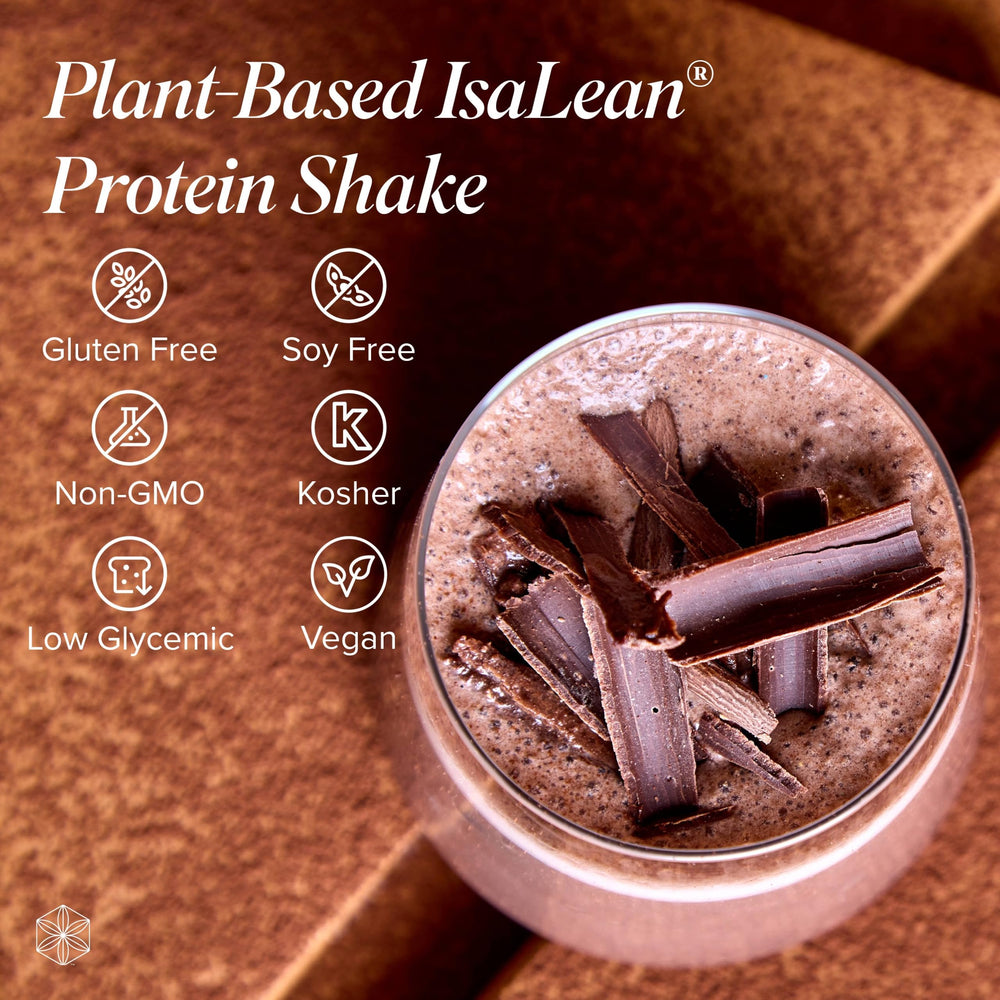 Serving setup with rich chocolate shake ready for a post-workout or breakfast