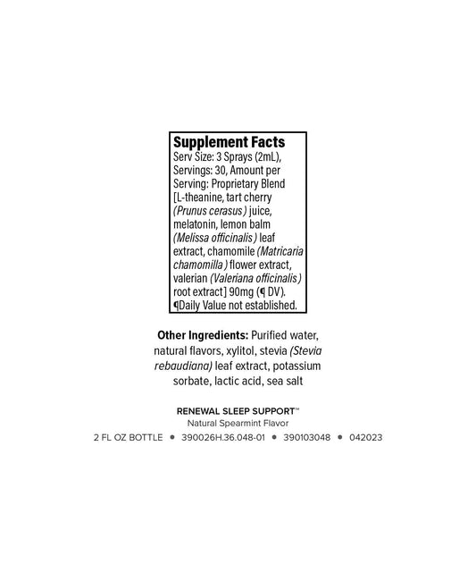 Isagenix Renewal Sleep Support spray under tongue for fast-acting delivery.